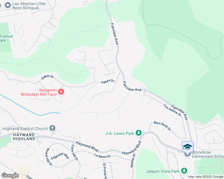 map of restaurants, bars, coffee shops, grocery stores, and more near 4207 Picea Court in Hayward