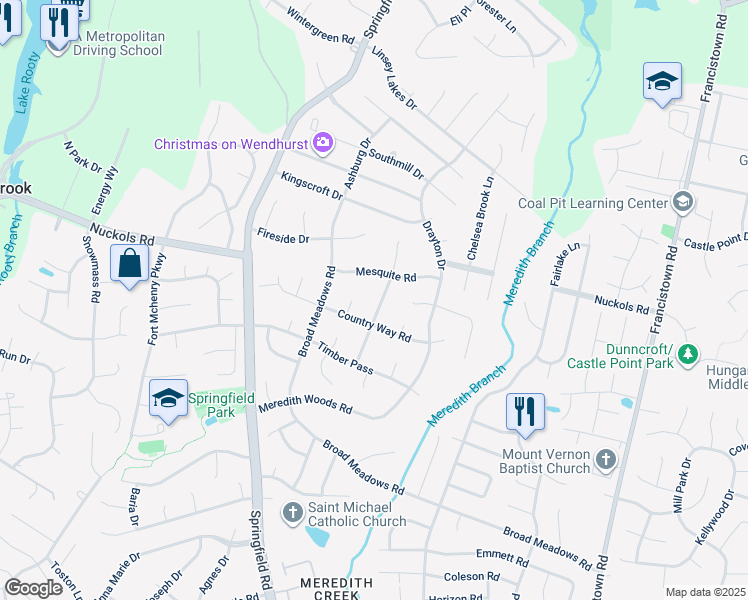 map of restaurants, bars, coffee shops, grocery stores, and more near 5021 Eddings Drive in Glen Allen