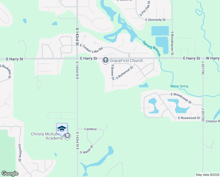 map of restaurants, bars, coffee shops, grocery stores, and more near 1737 South Butternut Drive in Wichita