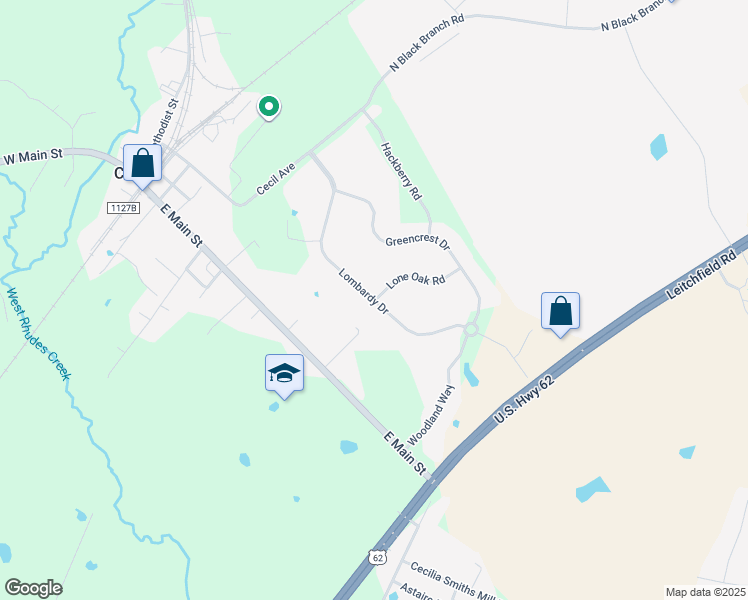 map of restaurants, bars, coffee shops, grocery stores, and more near 420 Lombardy Dr in Cecilia
