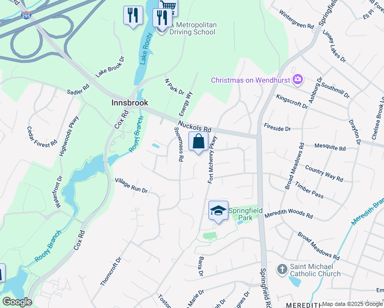 map of restaurants, bars, coffee shops, grocery stores, and more near 10731 High Mountain Court in Glen Allen