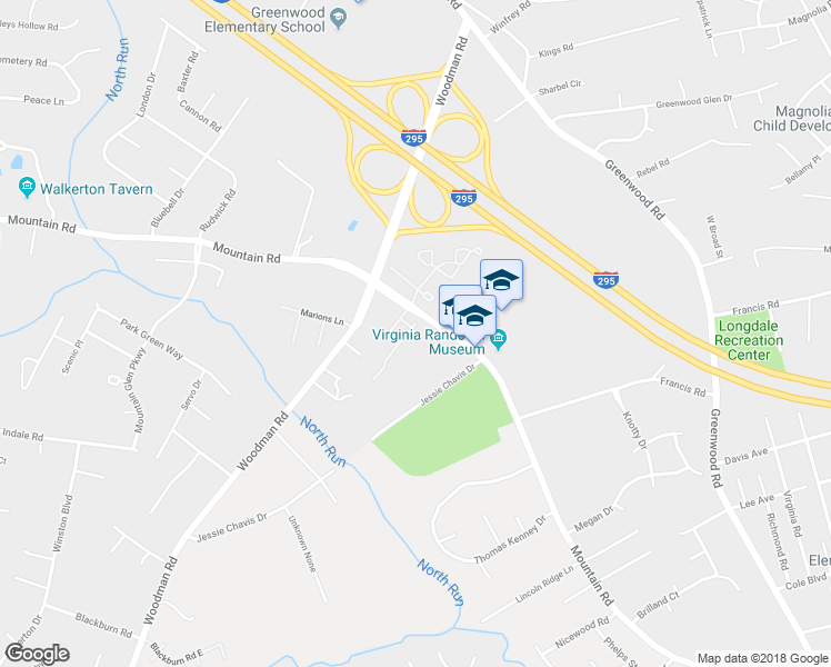 map of restaurants, bars, coffee shops, grocery stores, and more near 10563 Mountain Gate Way in Glen Allen