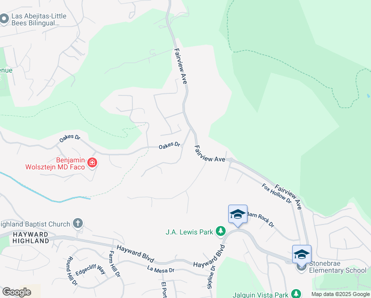 map of restaurants, bars, coffee shops, grocery stores, and more near 4207 Picea Court in Hayward
