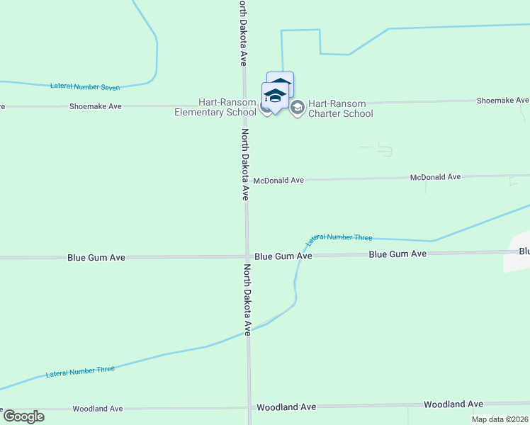 map of restaurants, bars, coffee shops, grocery stores, and more near 1812 North Dakota Avenue in Modesto