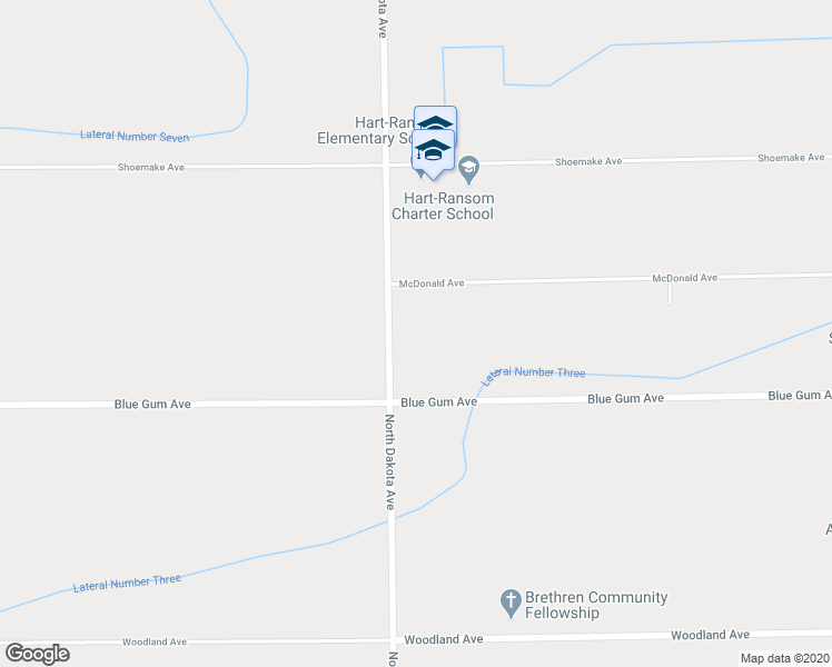 map of restaurants, bars, coffee shops, grocery stores, and more near 1812 North Dakota Avenue in Modesto