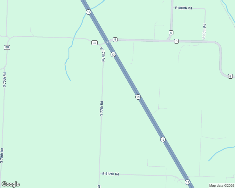 map of restaurants, bars, coffee shops, grocery stores, and more near 782 Highway B in Bolivar