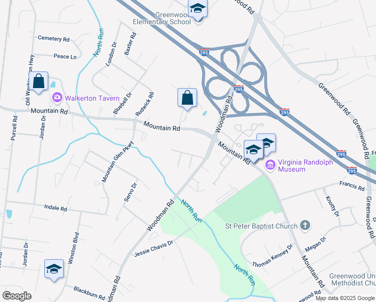 map of restaurants, bars, coffee shops, grocery stores, and more near 2432 Marions Lane in Glen Allen
