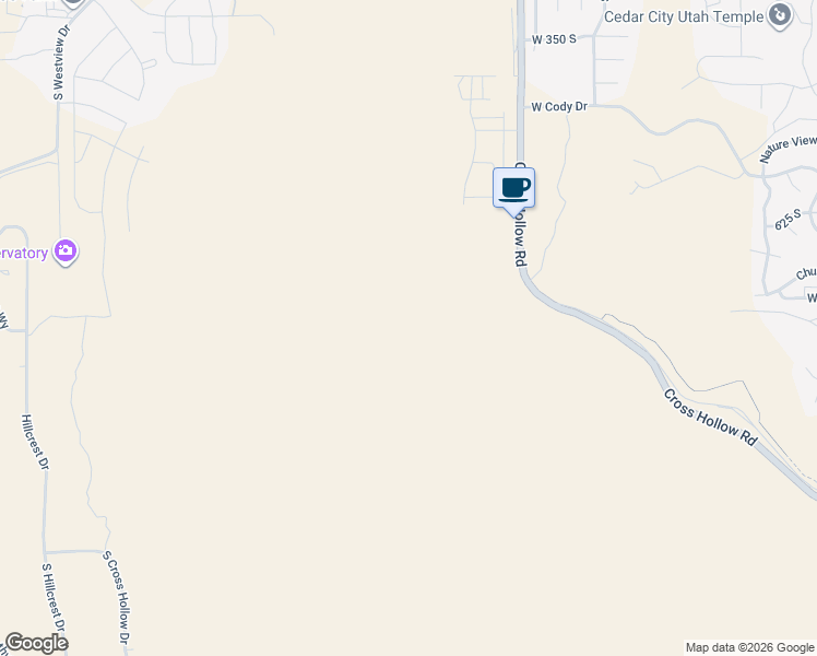 map of restaurants, bars, coffee shops, grocery stores, and more near Unnamed Road in Cedar City