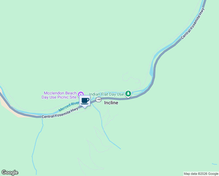 map of restaurants, bars, coffee shops, grocery stores, and more near 9985 Incline Road in El Portal