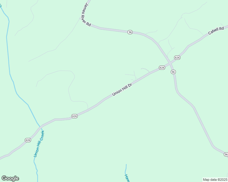 map of restaurants, bars, coffee shops, grocery stores, and more near 2059 Union Hill Drive in Wingina