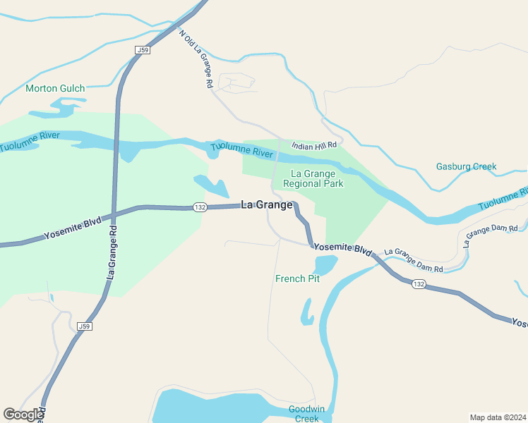 map of restaurants, bars, coffee shops, grocery stores, and more near 30054 Yosemite Boulevard in La Grange