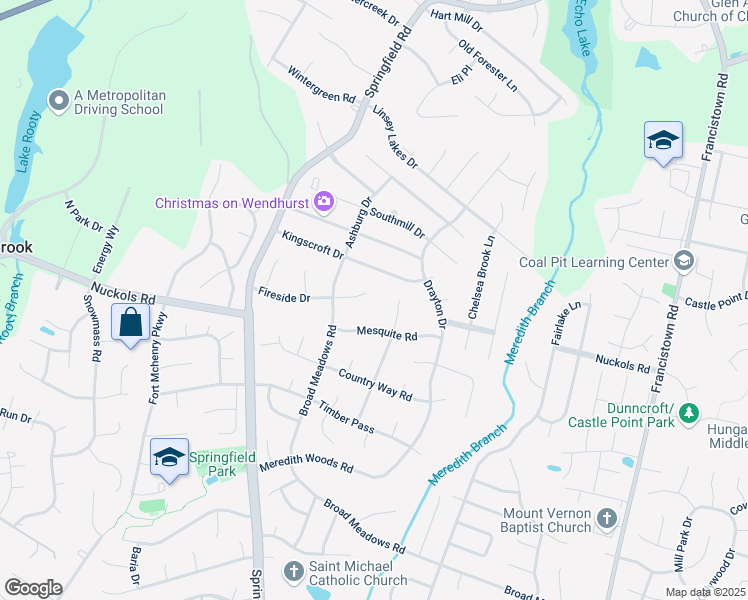 map of restaurants, bars, coffee shops, grocery stores, and more near 9601 Fireside Drive in Glen Allen