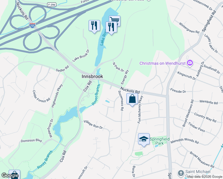 map of restaurants, bars, coffee shops, grocery stores, and more near 4108 San Marco Drive in Glen Allen