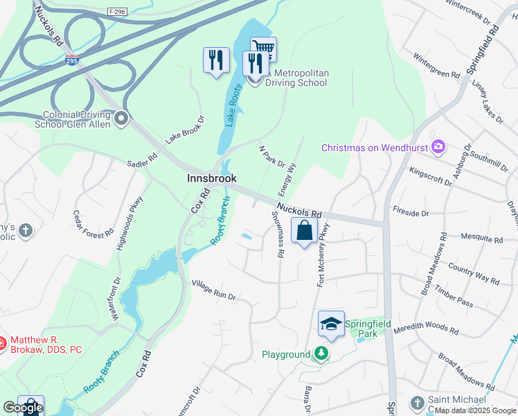 map of restaurants, bars, coffee shops, grocery stores, and more near 4108 San Marco Drive in Glen Allen