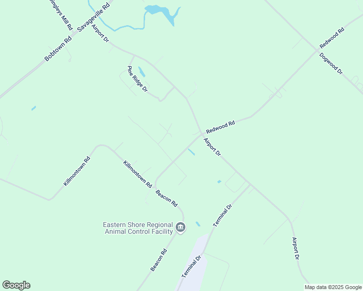 map of restaurants, bars, coffee shops, grocery stores, and more near 27435 Beacon Road in Melfa