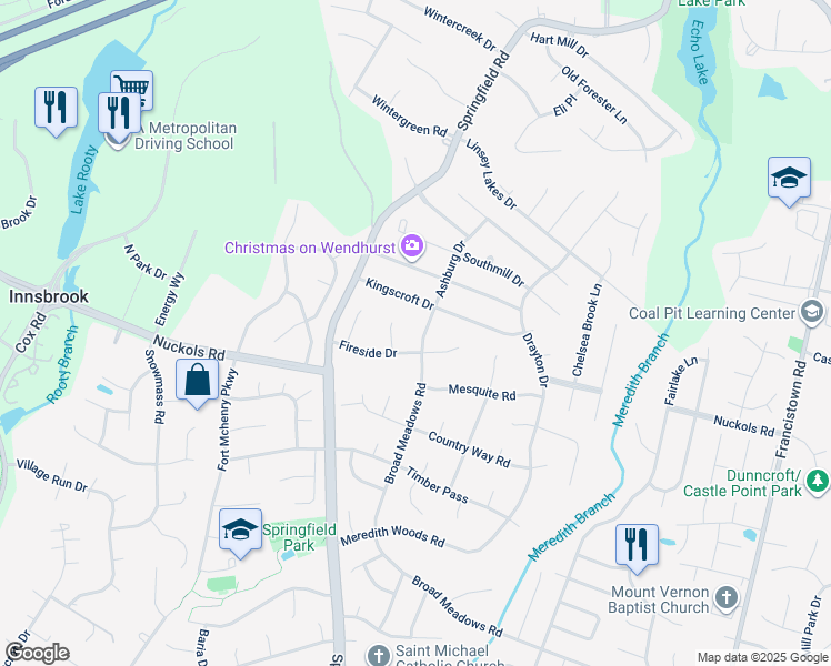 map of restaurants, bars, coffee shops, grocery stores, and more near 5013 Ashburg Drive in Glen Allen