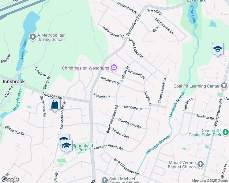 map of restaurants, bars, coffee shops, grocery stores, and more near 5013 Ashburg Drive in Glen Allen