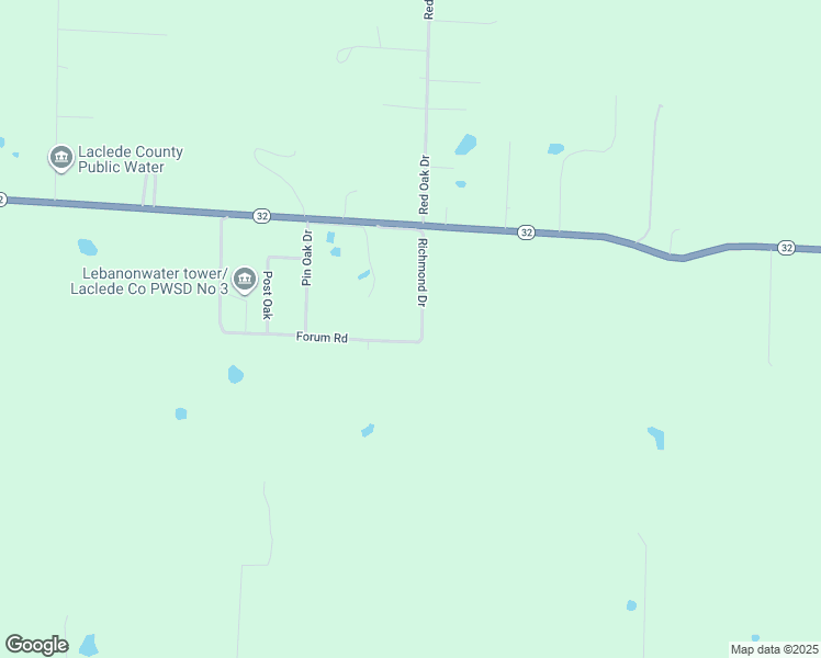 map of restaurants, bars, coffee shops, grocery stores, and more near 23978 Forum Road in Lebanon
