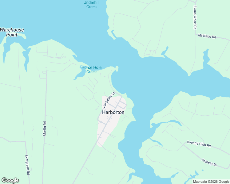 map of restaurants, bars, coffee shops, grocery stores, and more near 14244 Shore Drive in Harborton