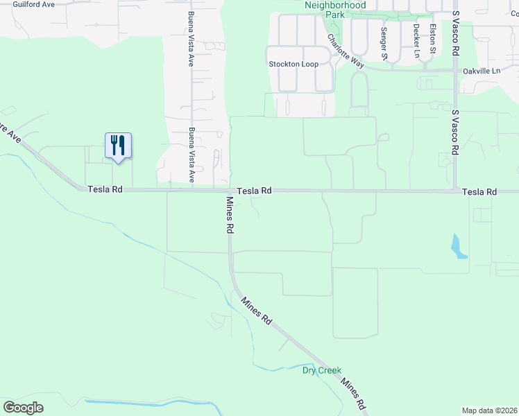 map of restaurants, bars, coffee shops, grocery stores, and more near 5147 Tesla Road in Livermore