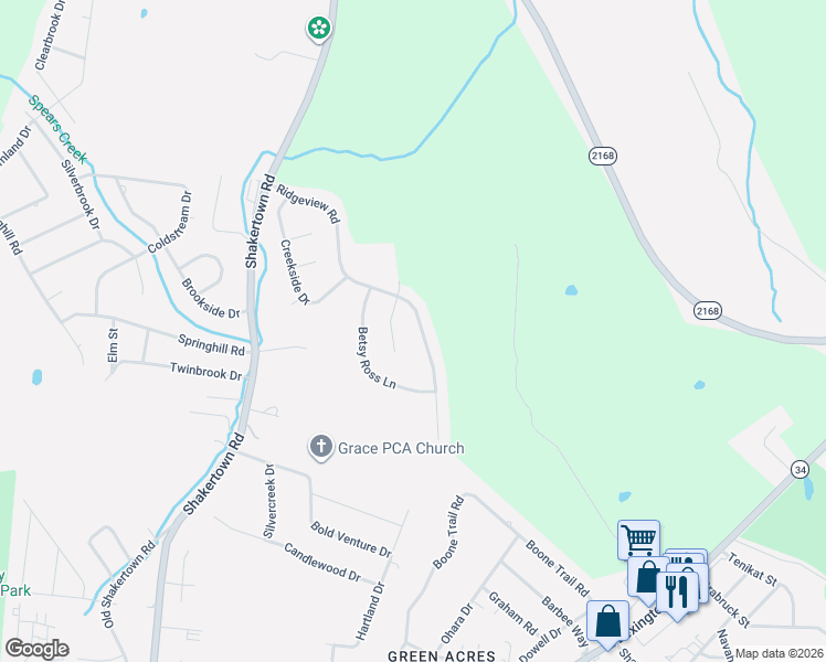 map of restaurants, bars, coffee shops, grocery stores, and more near 100 Independence Court in Danville