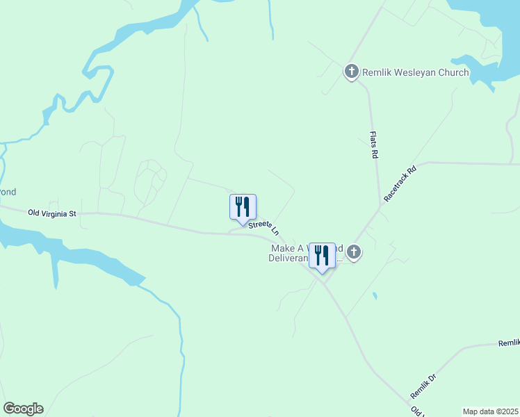 map of restaurants, bars, coffee shops, grocery stores, and more near 143 Streets Lane in Urbanna