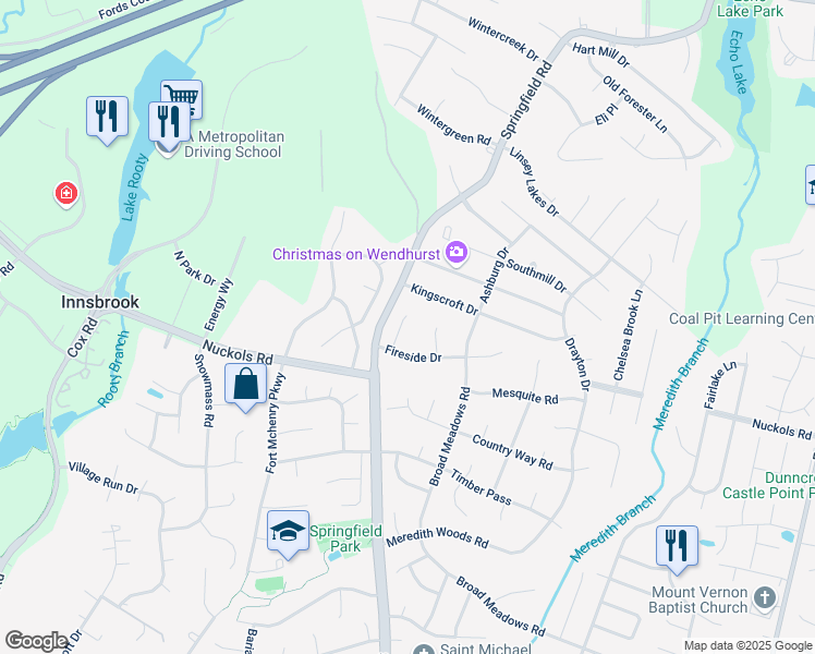map of restaurants, bars, coffee shops, grocery stores, and more near 5113 Mantle Court in Glen Allen