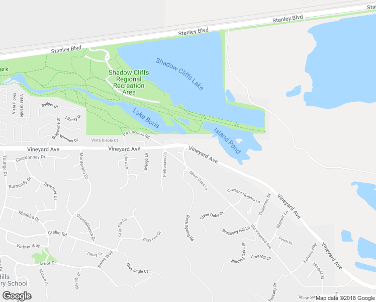 map of restaurants, bars, coffee shops, grocery stores, and more near 728 Vineyard Terrace in Pleasanton