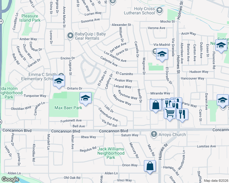 map of restaurants, bars, coffee shops, grocery stores, and more near 730 Mayview Way in Livermore
