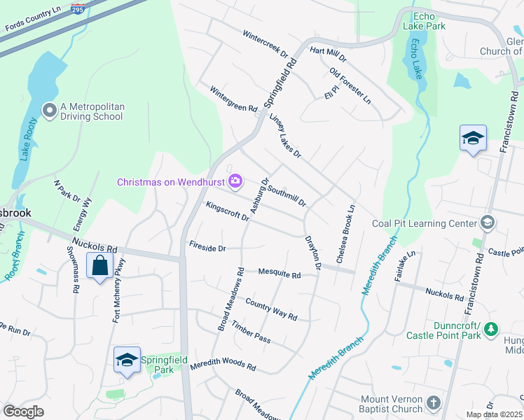 map of restaurants, bars, coffee shops, grocery stores, and more near 9641 Wendhurst Drive in Glen Allen