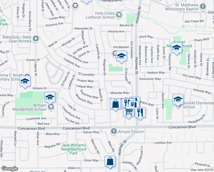 map of restaurants, bars, coffee shops, grocery stores, and more near 1366 Wagoner Drive in Livermore