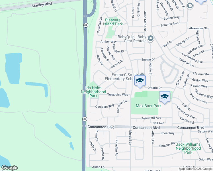 map of restaurants, bars, coffee shops, grocery stores, and more near 57 Agate Court in Livermore