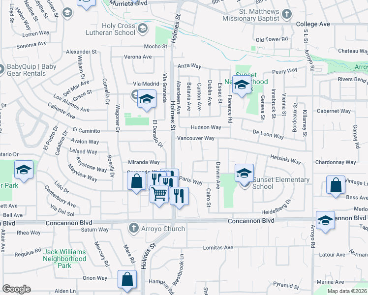 map of restaurants, bars, coffee shops, grocery stores, and more near 1261 Accra Court in Livermore