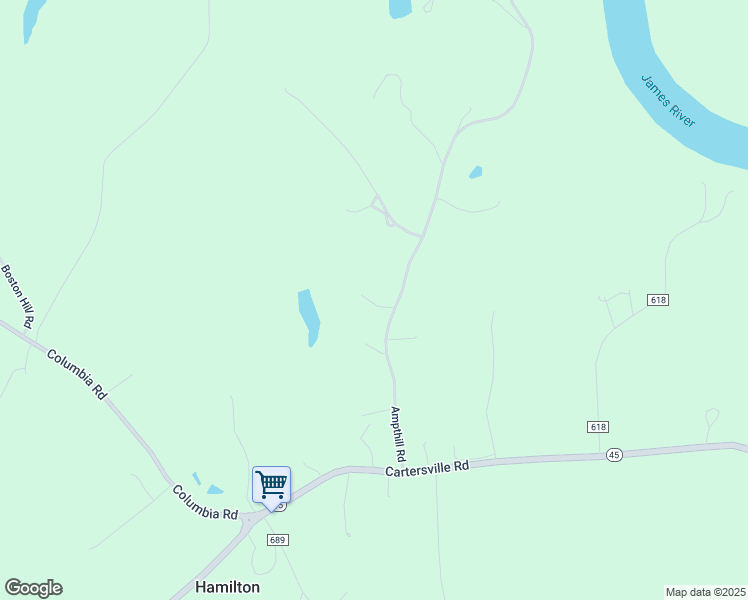 map of restaurants, bars, coffee shops, grocery stores, and more near 8 Hampton Road in Cartersville