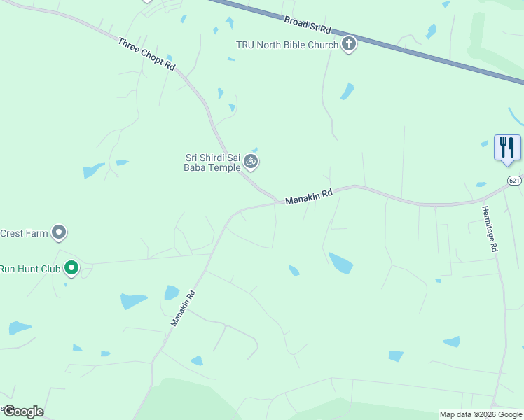 map of restaurants, bars, coffee shops, grocery stores, and more near 1645 Manakin Road in Manakin-Sabot