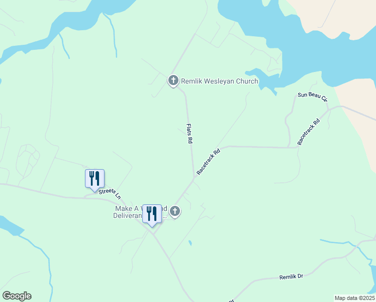 map of restaurants, bars, coffee shops, grocery stores, and more near 475 Flats Road in Urbanna