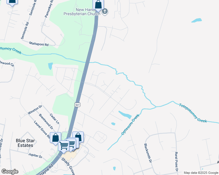 map of restaurants, bars, coffee shops, grocery stores, and more near 9422 Sir Michael Lane in Mechanicsville