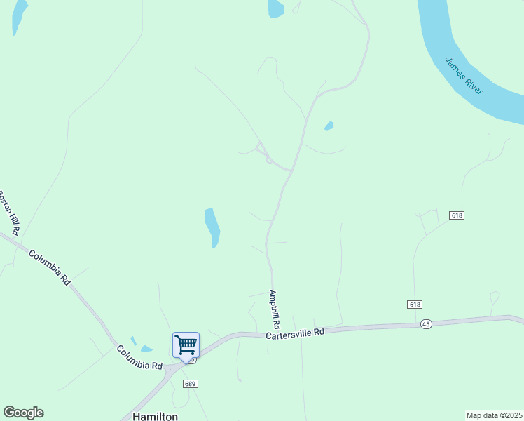 map of restaurants, bars, coffee shops, grocery stores, and more near 8 Hampton Road in Cartersville