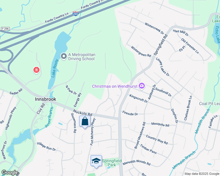 map of restaurants, bars, coffee shops, grocery stores, and more near 4717 Fort Mchenry Parkway in Glen Allen