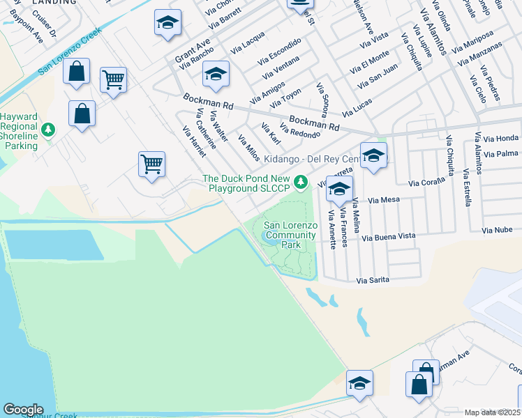 map of restaurants, bars, coffee shops, grocery stores, and more near 1992 Bandoni Avenue in San Lorenzo