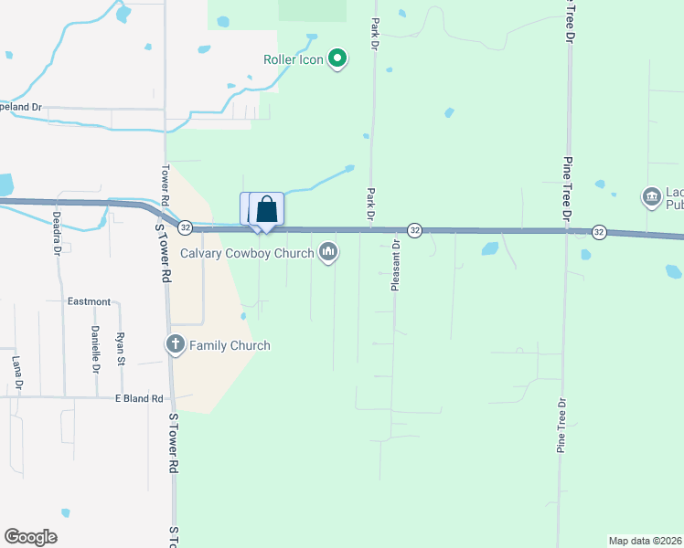 map of restaurants, bars, coffee shops, grocery stores, and more near 22900 County Road 32-403 in Lebanon
