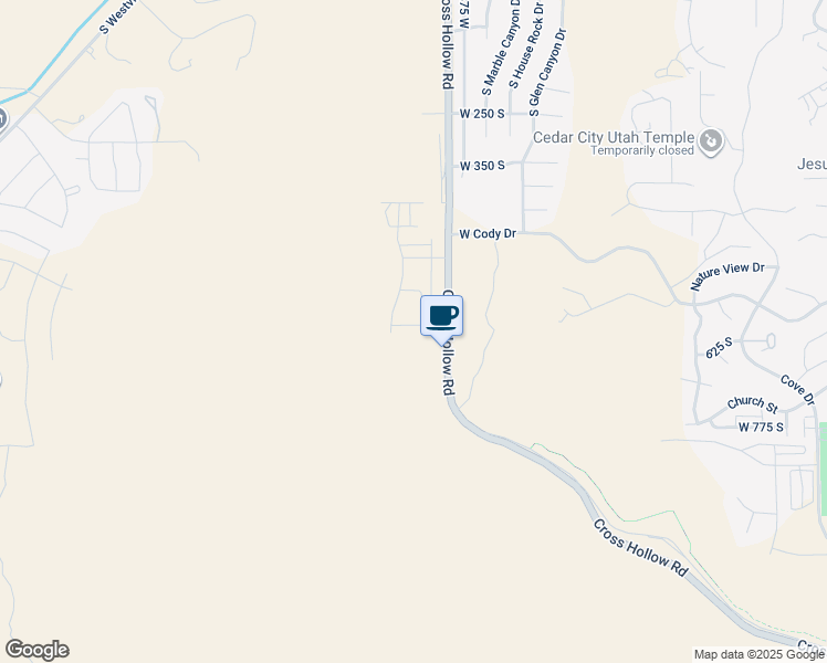 map of restaurants, bars, coffee shops, grocery stores, and more near 2961 West LaGrand Street in Cedar City