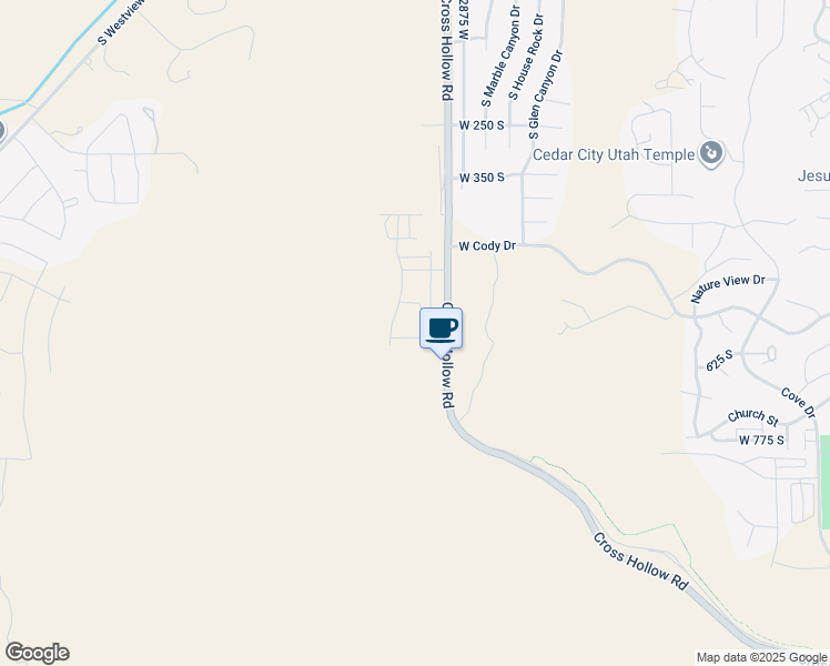 map of restaurants, bars, coffee shops, grocery stores, and more near 647 Cross Hollow Road in Cedar City