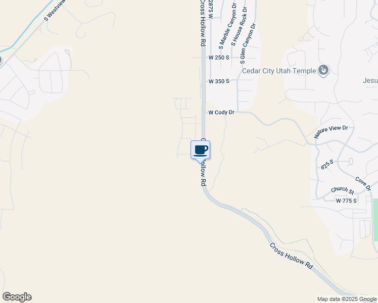 map of restaurants, bars, coffee shops, grocery stores, and more near 2958 West Lagrand Street in Cedar City