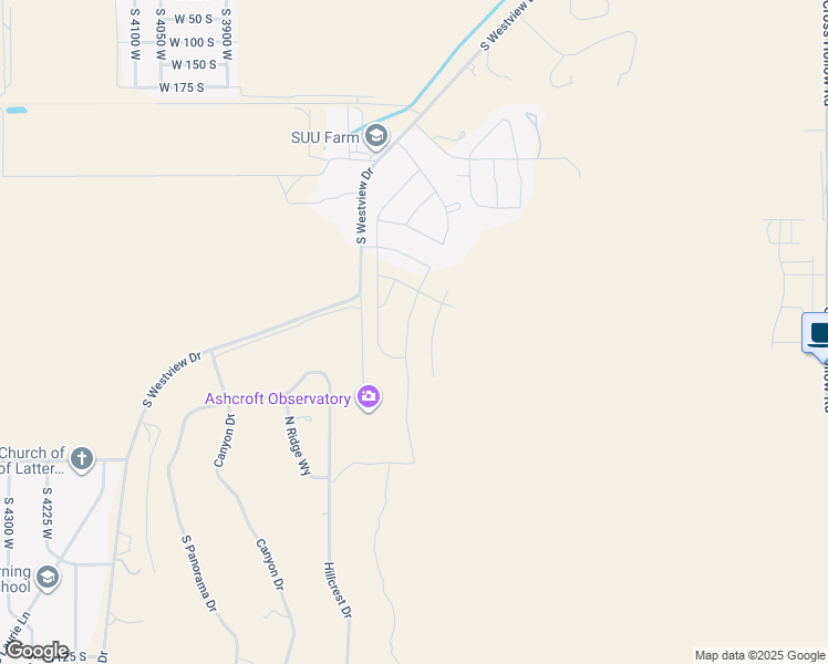 map of restaurants, bars, coffee shops, grocery stores, and more near 587 South Foundation Trail in Cedar City