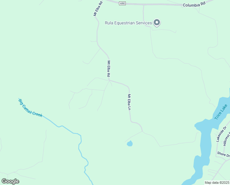 map of restaurants, bars, coffee shops, grocery stores, and more near 119 Mount Elba Road in Columbia