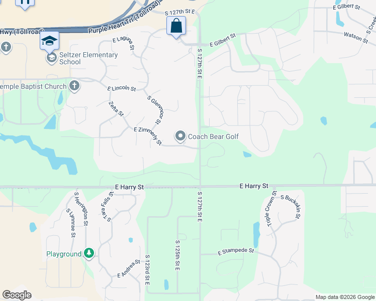 map of restaurants, bars, coffee shops, grocery stores, and more near 12630 E Lynne St in Wichita