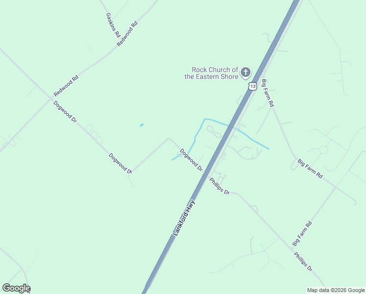 map of restaurants, bars, coffee shops, grocery stores, and more near 20039 Dogwood Drive in Melfa