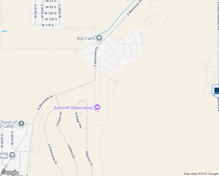 map of restaurants, bars, coffee shops, grocery stores, and more near 573 South Foundation Trail in Cedar City