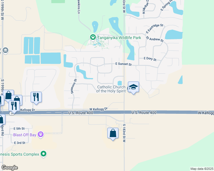 map of restaurants, bars, coffee shops, grocery stores, and more near 1718 Springfield Street in Goddard